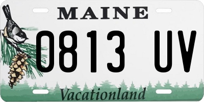 ME license plate 0813UV