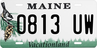 ME license plate 0813UW