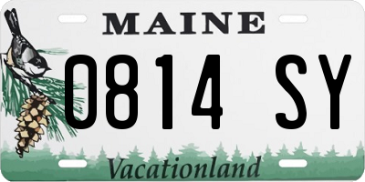 ME license plate 0814SY