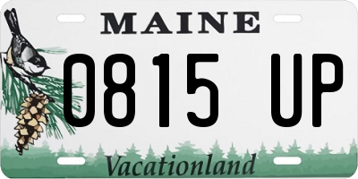 ME license plate 0815UP
