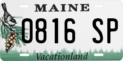 ME license plate 0816SP
