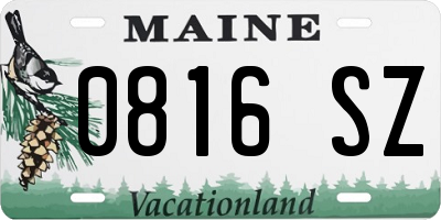 ME license plate 0816SZ