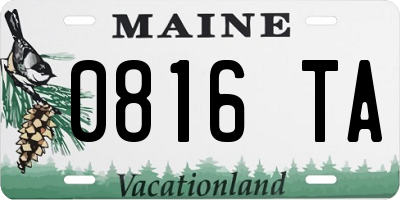 ME license plate 0816TA