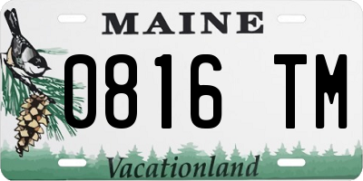 ME license plate 0816TM