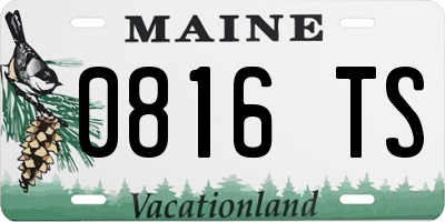 ME license plate 0816TS