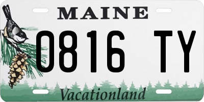 ME license plate 0816TY
