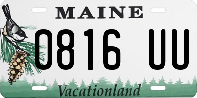 ME license plate 0816UU
