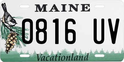 ME license plate 0816UV