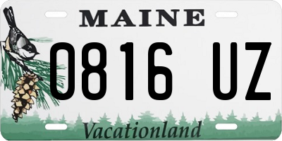 ME license plate 0816UZ