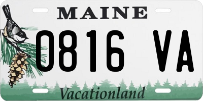 ME license plate 0816VA