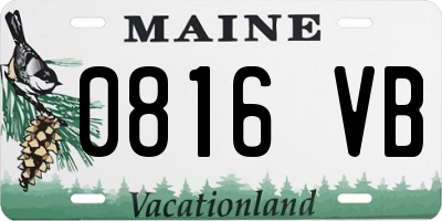ME license plate 0816VB