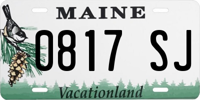ME license plate 0817SJ