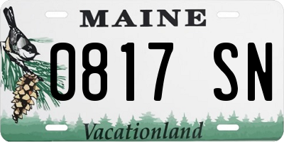 ME license plate 0817SN