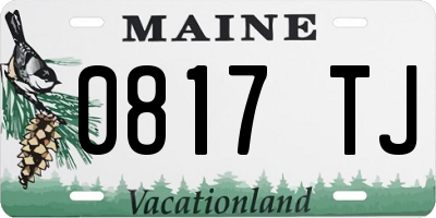ME license plate 0817TJ