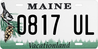 ME license plate 0817UL