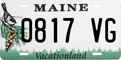ME license plate 0817VG