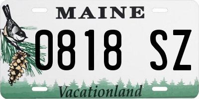 ME license plate 0818SZ
