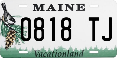 ME license plate 0818TJ