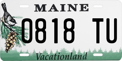 ME license plate 0818TU