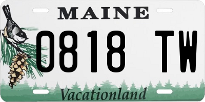 ME license plate 0818TW