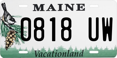 ME license plate 0818UW