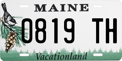 ME license plate 0819TH