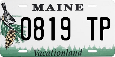 ME license plate 0819TP