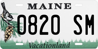 ME license plate 0820SM