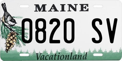 ME license plate 0820SV