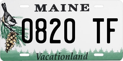 ME license plate 0820TF