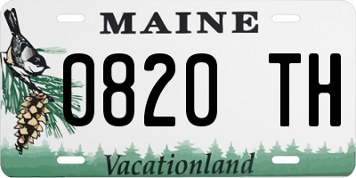 ME license plate 0820TH