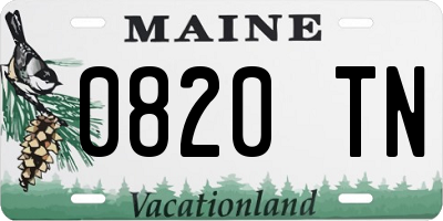 ME license plate 0820TN