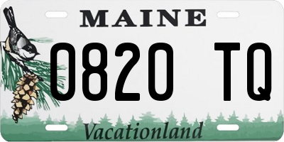 ME license plate 0820TQ