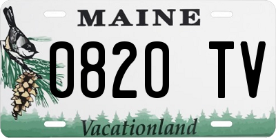 ME license plate 0820TV