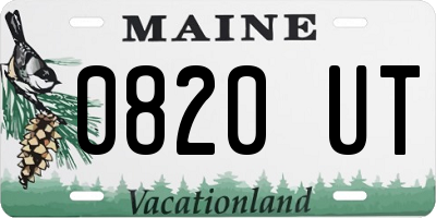 ME license plate 0820UT