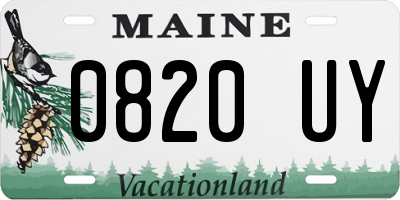 ME license plate 0820UY