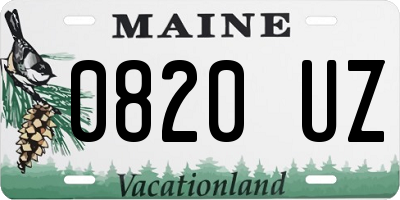 ME license plate 0820UZ