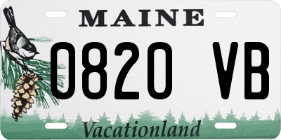 ME license plate 0820VB