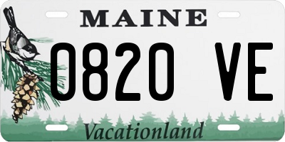 ME license plate 0820VE