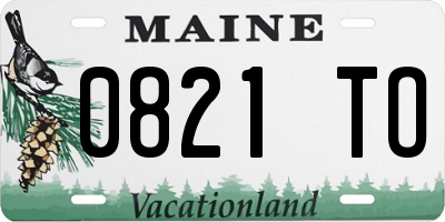 ME license plate 0821TO