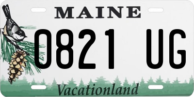 ME license plate 0821UG