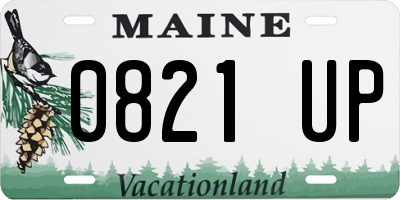 ME license plate 0821UP
