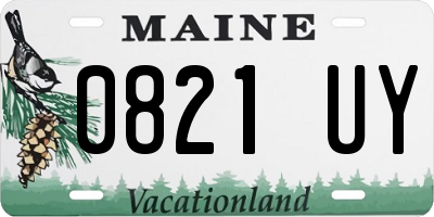 ME license plate 0821UY
