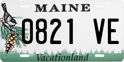 ME license plate 0821VE