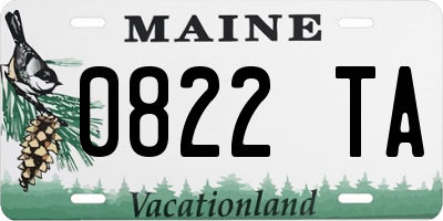 ME license plate 0822TA