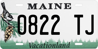 ME license plate 0822TJ