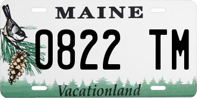 ME license plate 0822TM