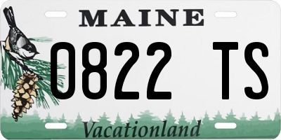ME license plate 0822TS