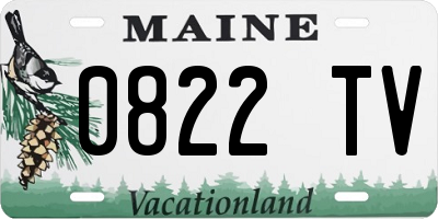 ME license plate 0822TV