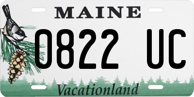 ME license plate 0822UC